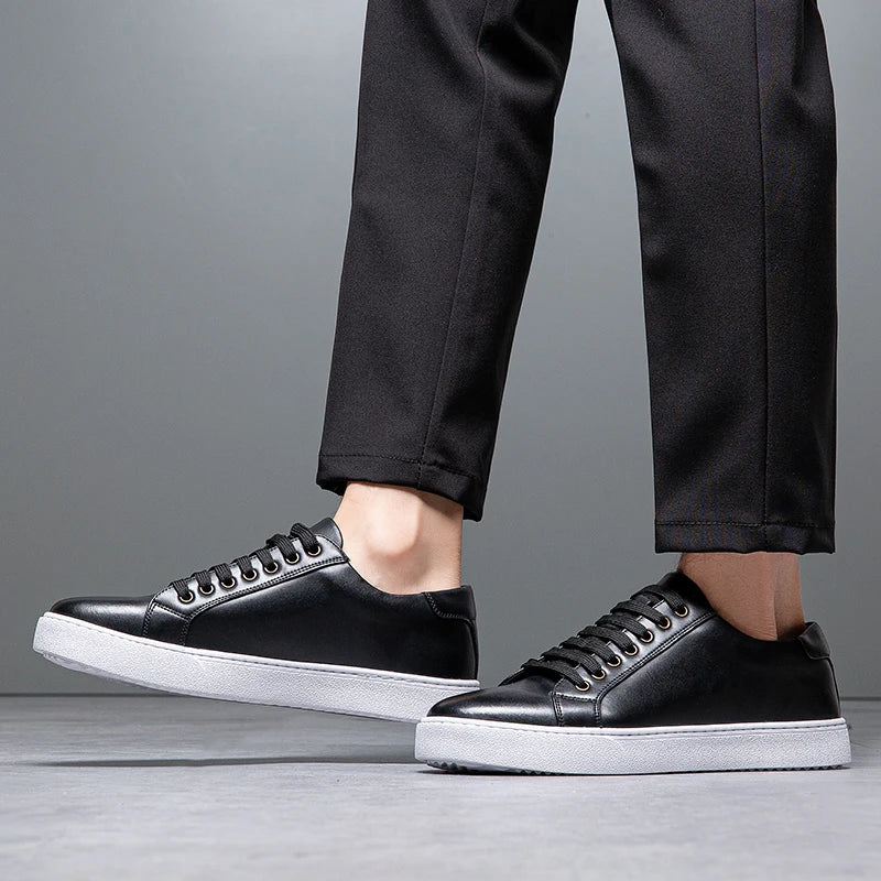 Vertex™ Men's Sleek Leather Sneaker