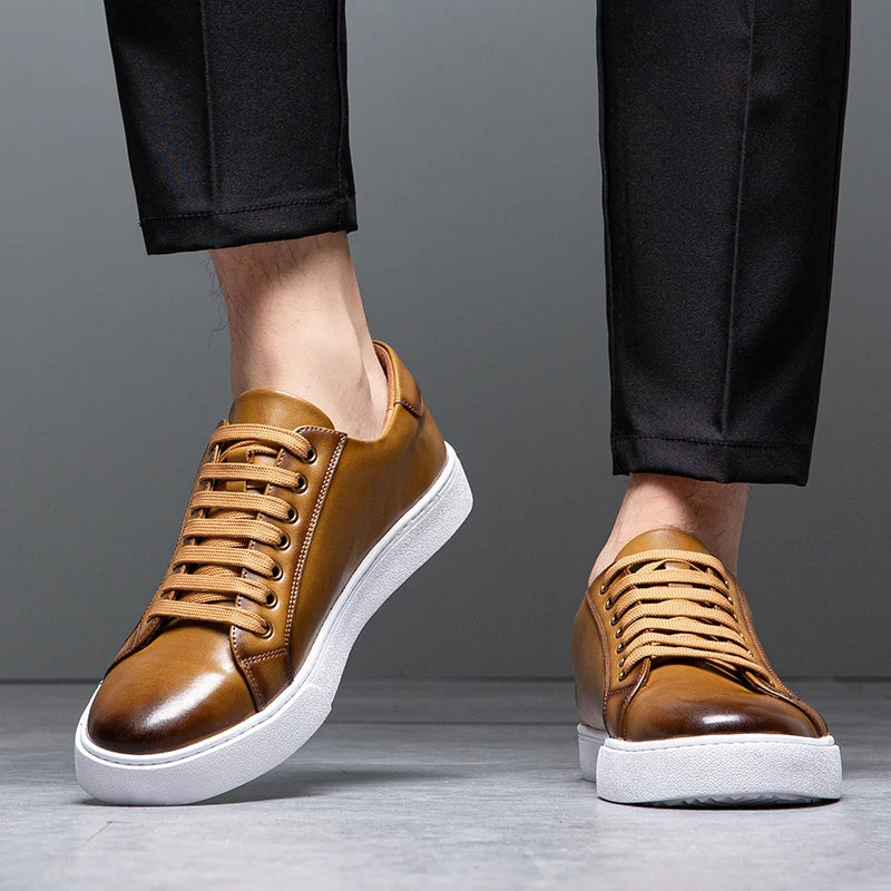 Vertex™ Men's Sleek Leather Sneaker