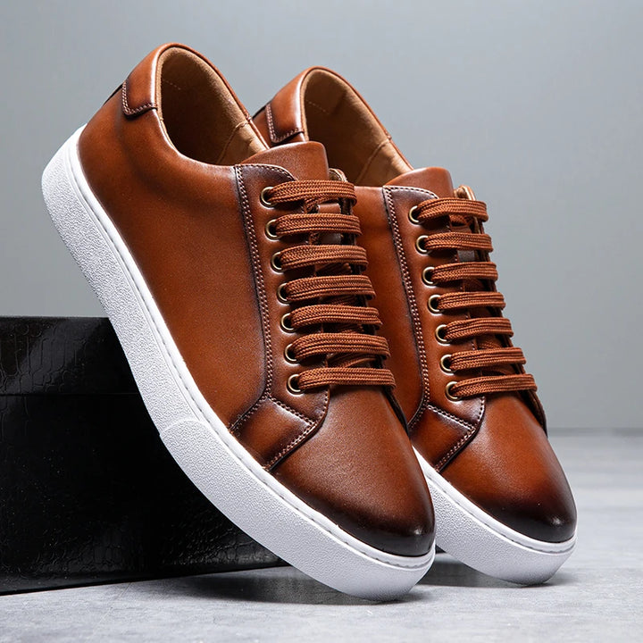 Vertex™ Men's Sleek Leather Sneaker