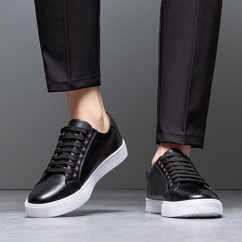 Vertex™ Men's Sleek Leather Sneaker